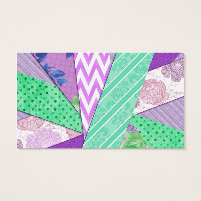Purple and Teal Pattern Strips (Back)