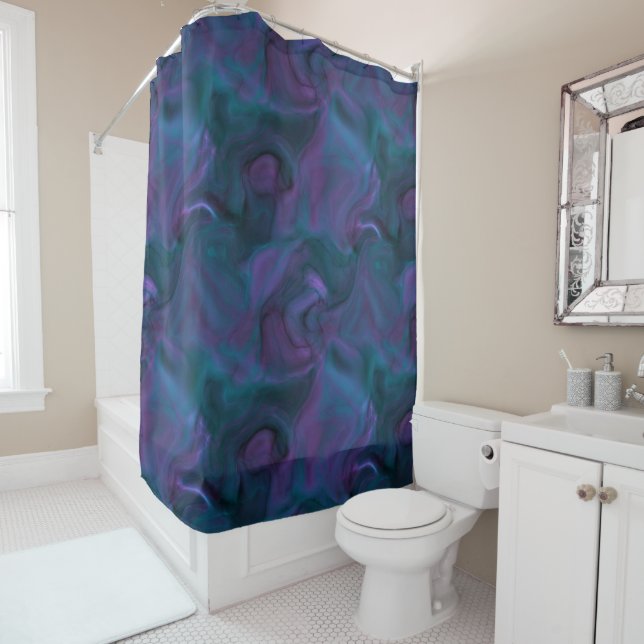 purple and turquoise Marble abstract (In Situ)
