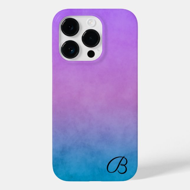 Purple and Turquoise Personalized Phone Case (Back)