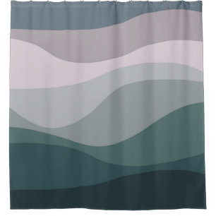 Purple and turquoise retro style waves decoration