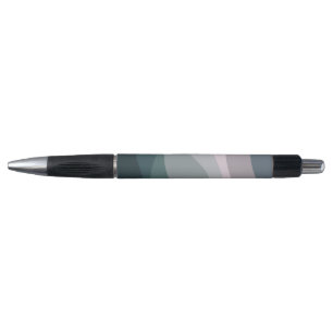 Purple and turquoise retro style waves decoration pen