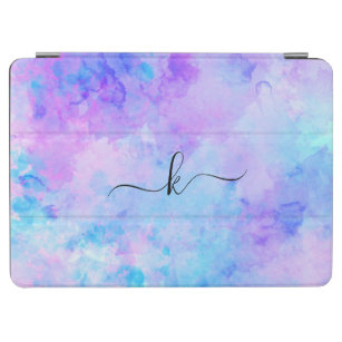 Purple and Turquoise Watercolor Splashes iPad Air Cover