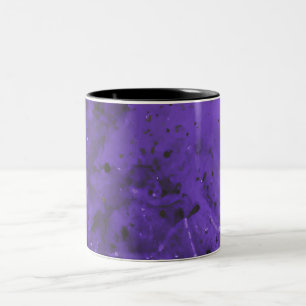 Purple and Violet Paint Splash Two-Tone Coffee Mug