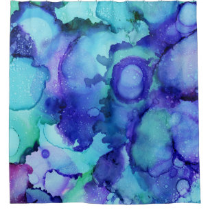 Purple and white abstract painting
