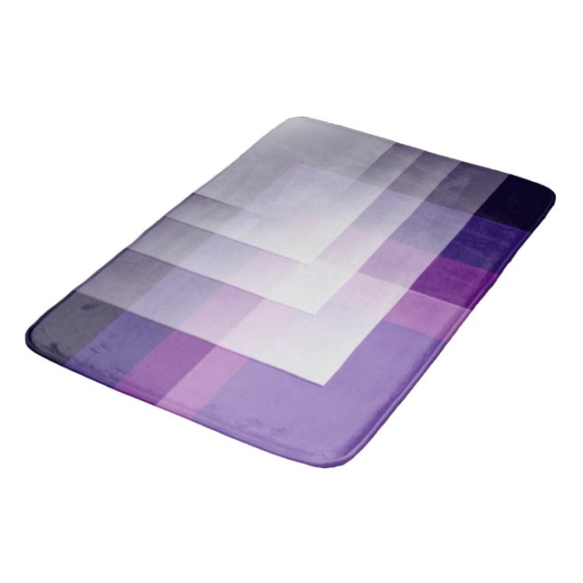 Purple and white bath mat (Angled)