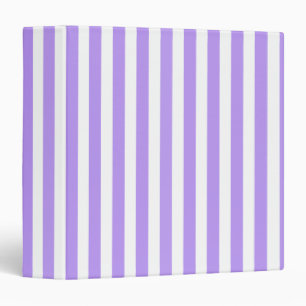 Purple and white candy stripes binder