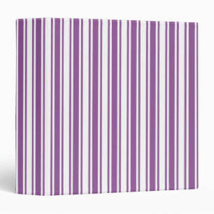 Purple and white candy stripes binder