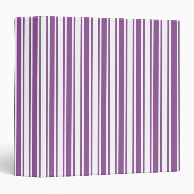 Purple and white candy stripes binder (Front/Spine)