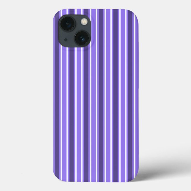 Purple and white candy stripes Case-Mate iPhone ca Case (Back)