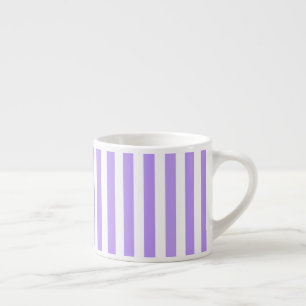 Purple and white candy stripes espresso cup