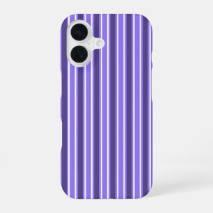 Purple and white candy stripes iPhone 16 case