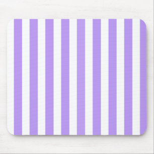 Purple and white candy stripes mouse pad