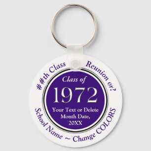 Purple and White, Cheap Class Reunion Favours, Keychain