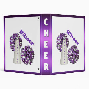 Purple and white Cheerleader Binder