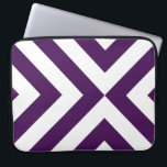 Purple and White Chevrons Laptop Sleeve<br><div class="desc">Alternating purple and white chevrons converge in this bold,  original geometric pattern. 

 

 Digitally created image. 
 Copyright © 2012 Claire E. Skinner. All rights reserved.</div>