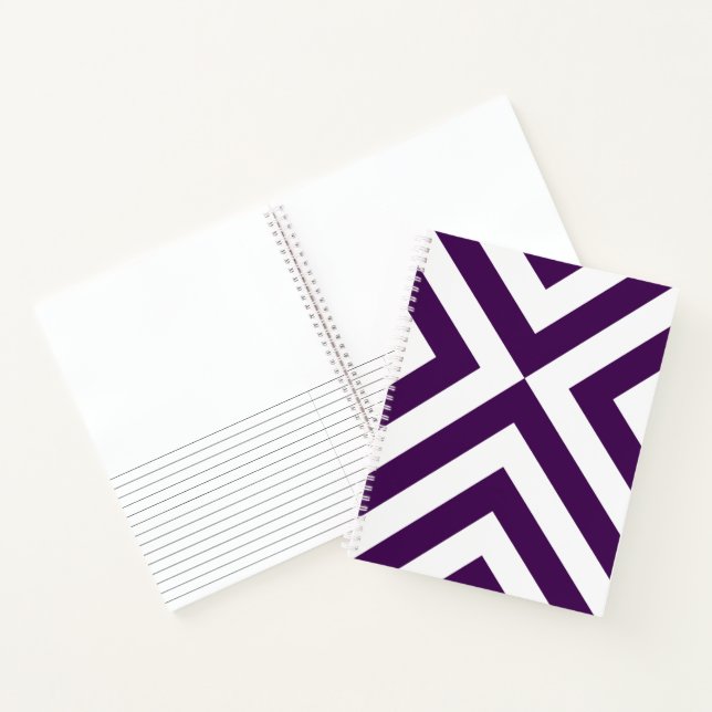 Purple and White Chevrons Sketch Notes Notebook (Inside)