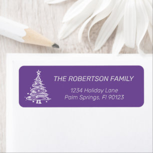 Purple and White Christmas Tree 