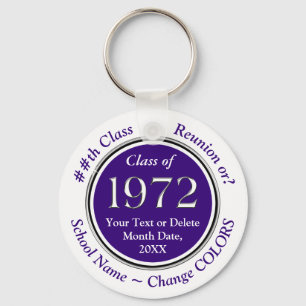 Purple and White, Class of 1972, Reunion Favours Keychain