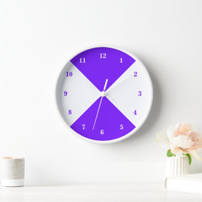 Purple and White Clock (Home)