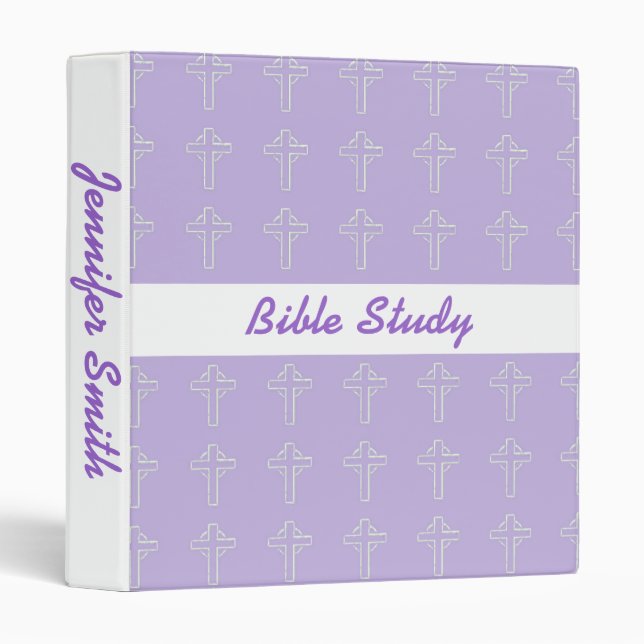 Purple and White Cross Binder (Front/Spine)