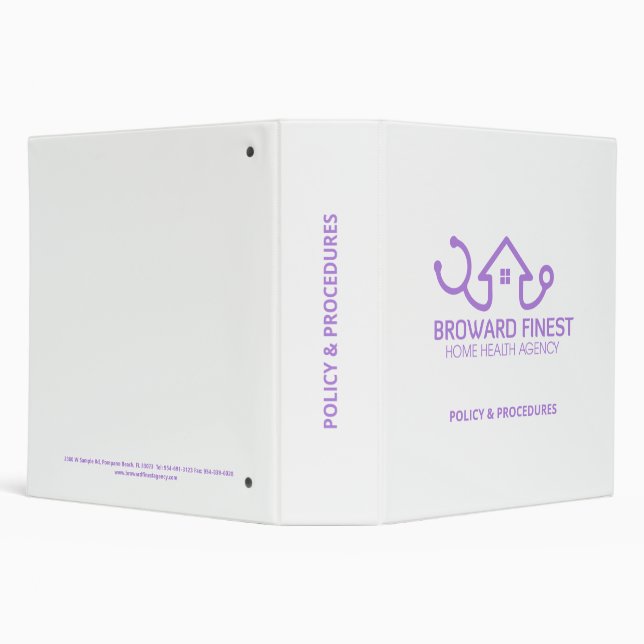 Purple and white custom logo binder (Background)