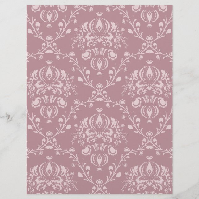 Purple and White Damask (Front)
