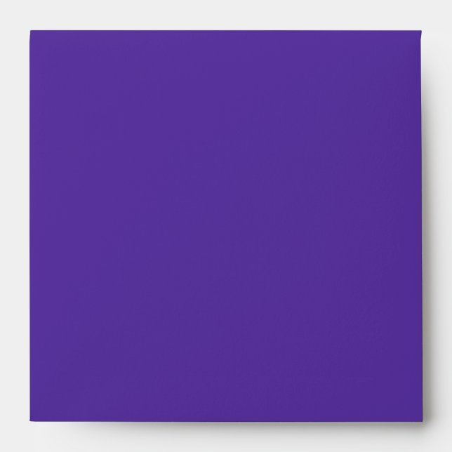 Purple and White Damask Envelope for Square Invite (Front)