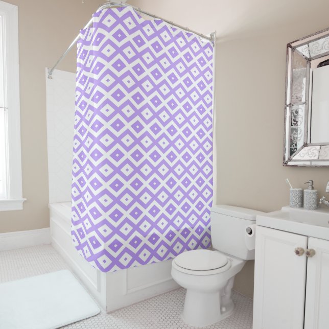 Purple and white diamond pattern (In Situ)