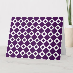 Purple and White Diamond Pattern Card
