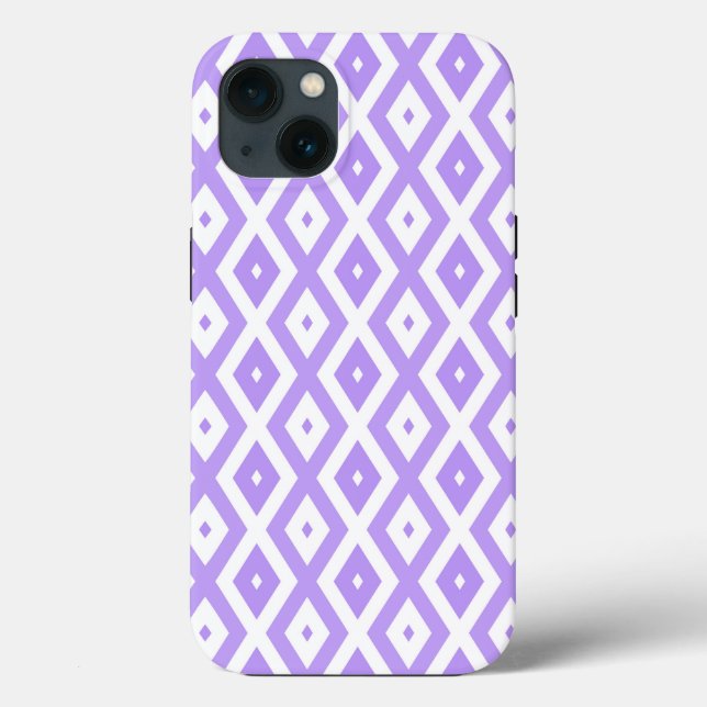 Purple and white diamond pattern Case-Mate iPhone  Case (Back)