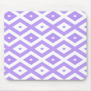 Purple and white diamond pattern mouse pad