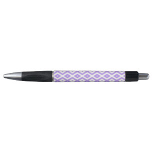 Purple and white diamond pattern pen