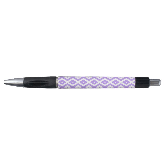 Purple and white diamond pattern pen (Front)