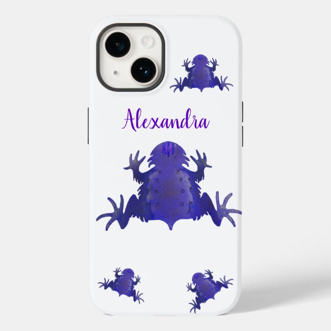 Purple and White Frogs  Case-Mate iPhone Case (Back)