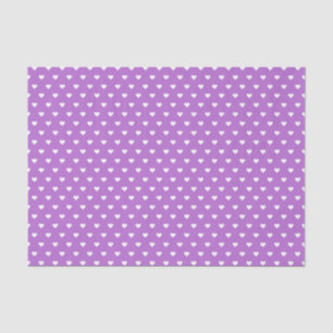 Purple and White Hearts   Custom Tissue Paper