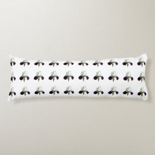 Purple and White Iris Body Pillow