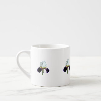 Purple and White Iris Espresso Mug