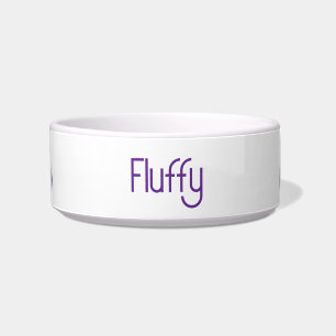 Purple and White Iris Pet Bowl