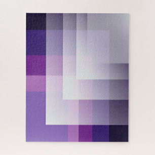 Purple and white jigsaw puzzle