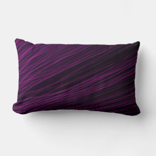 Purple and white light digital wallpaper lumbar pillow
