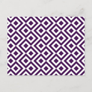 Purple and White Meander Postcard