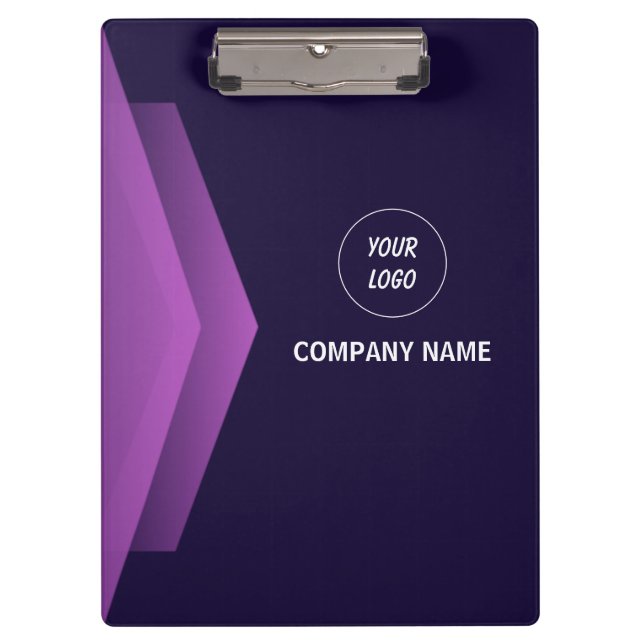 Purple and white modern professional clipboard (Front)