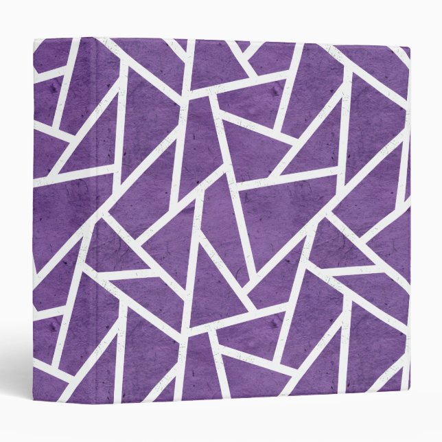 Purple and white mosaic pattern binder (Front/Spine)