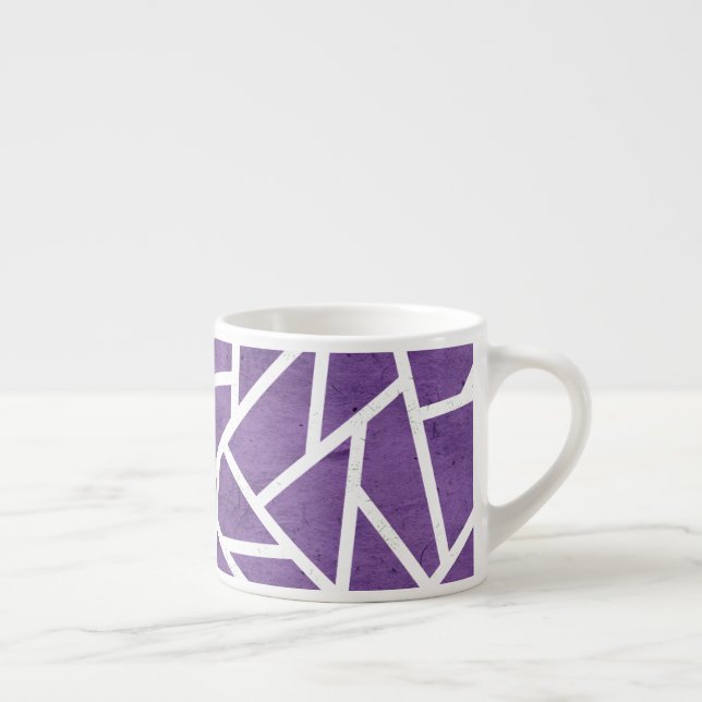 Purple and white mosaic pattern espresso cup (Right)