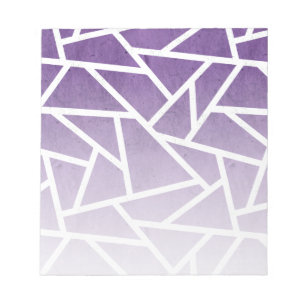 Purple and white mosaic pattern notepad