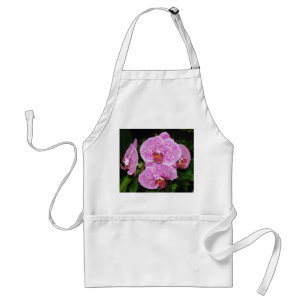 Purple and White Orchid Standard Apron