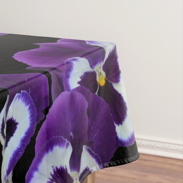 Purple And White Pansies, Tablecloth (In Situ)