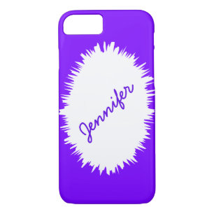 Purple and White, Personalized Name, Case-Mate iPhone Case