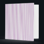 Purple and White Pinstripe 3 Ring Binder<br><div class="desc">Abstract art of purple pinstripes against a white background</div>