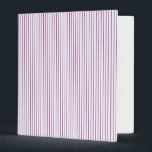Purple and White Pinstripe 3 Ring Binder<br><div class="desc">Abstract art of purple pinstripes against a white background</div>